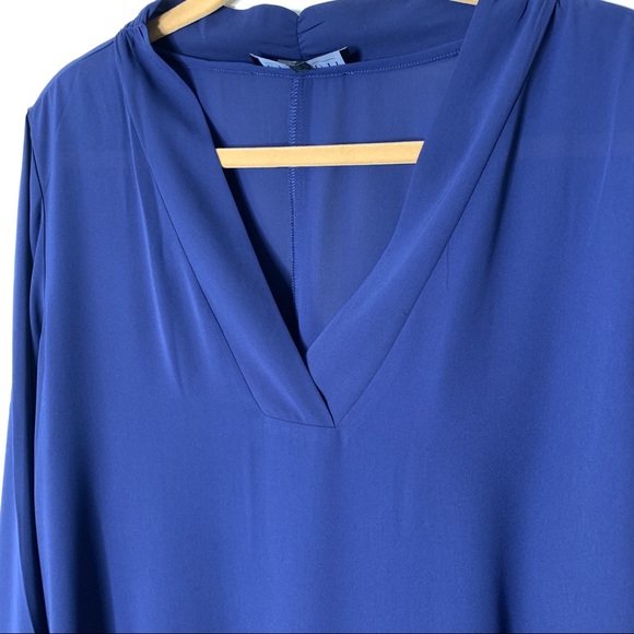 NWT Eloquii Navy V Neck Hi Lo Hem Tunic Sz 18 - Picture 3 of 6